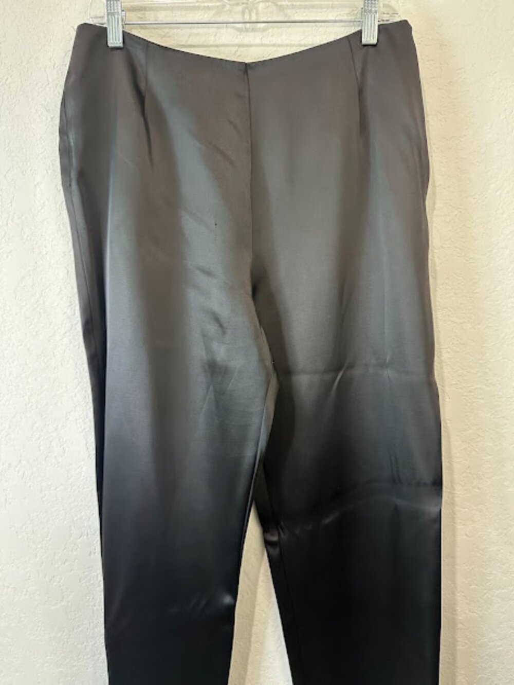 Vintage Laura Ashley Black Satin Slim Pants size 12